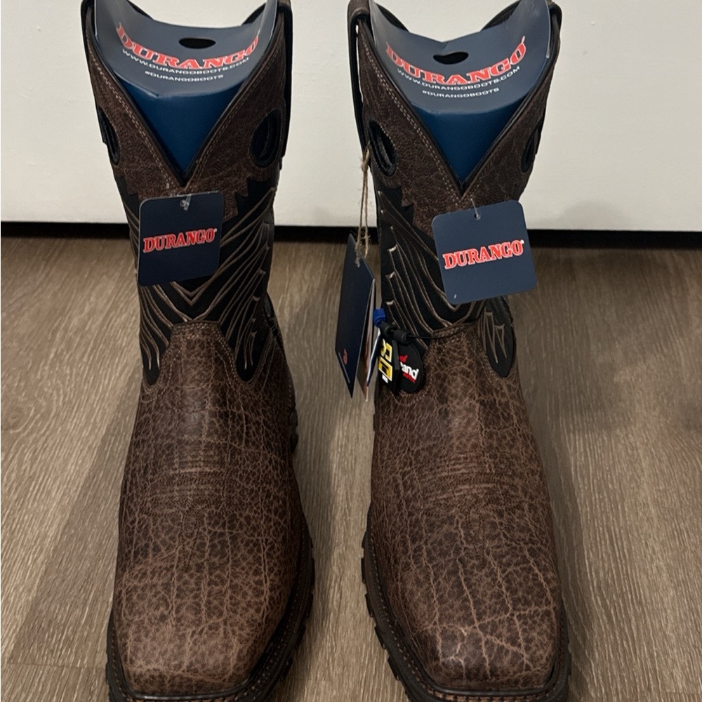 Durango Men's Distressed Brown Western Boots - Picture 2 of 9
